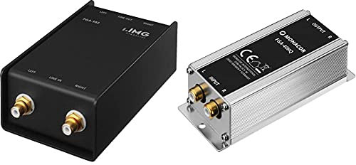 IMG STAGELINE FGA-102 Professioneller Stereo-Line-Übertrager schwarz & MONACOR FGA-40HQ High-End Masse-Trennfilter, Mantelstromfilter mit Stereo Line-Anschlüssen