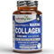 High Strength Marine Collagen 2400mg with Hyaluronic Acid 100mg, Biotin, Vitamin C, D3, B12 and Silica - 120 Capsules - High Strength Hydrolysed Marine Collagen for Men and Women, Made in UK