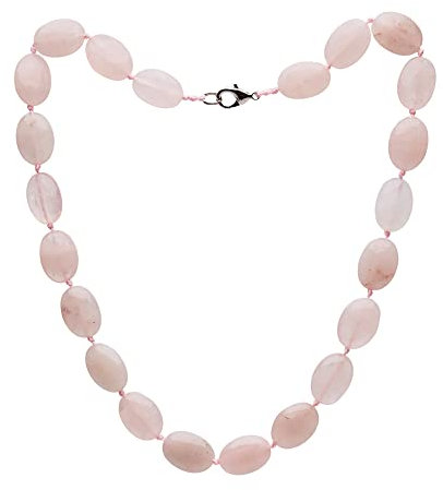 Treasure Bay Collana da donna – Splendida collana con perline naturali per donne e ragazze opale quarzo rosa agata blu, Gemma, Naturale