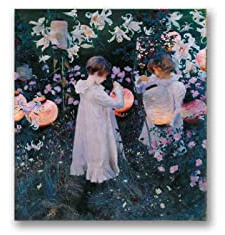 AiLai John Singer Sargent-Carnation, Lily, Lily, Rose Leinwand Wandkunst Poster Heimdekoration(30x33cm 12x13,Unframed)