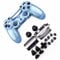 HUAYUWA Plastic Game Controller Housing Case (Titanium Blue) with Buttons Replacement Set Fits for PlayStation 4 Slim 4.0 JDS-040 JDM-040 (V1 Version)