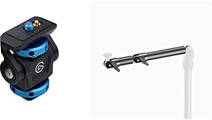Elgato Cold Shoe – Einstellbare Halterung mit ¼-Zoll-Gewinde für Lampen, Schwarz & Elgato Flex Arm S, hochwertiger 2-gliedriger Gelenkarm für einfaches Befestigen und Anpassen von Beleuchtung