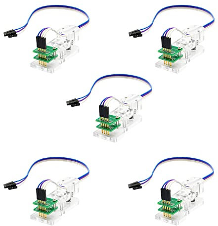 AZDelivery 5 X 4 Pin Programmer I2C Modul Test Werkzeug PCB Klemme 1 * 4P Gold-beschichtete Pogo Pins