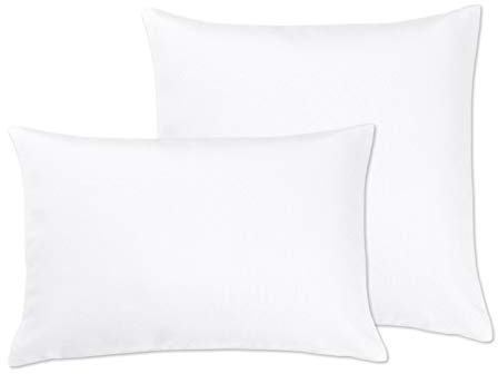 BEAUTEX Kissenbezug 40x40 Kissenhülle Weiß Leinenoptik 2er Set | Leinenoptik, verdeckter Reißverschluss, pflegeleicht, 40x40 bis 80x80 cm, für Sofa und Dekokissen