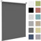 Verdunklungsrollo Rollos für Fenster ohne Bohren& mit Bohren, Dunkelgrau 100x140cm(Stoffbreite 95cm) Thermo Rollo Verdunkelung Klemmfix Hitzeschutz,Fensterollos innen ohne Bohren Decken/Wandmontage