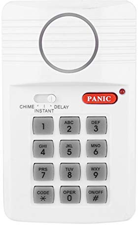 Türalarmanlage, Keypad mit Panikknopf Wasserwarner Wasserstandsmelder Alarm 3 Einstellungen Sicherheit Wasseralarm Wasser für Home Office