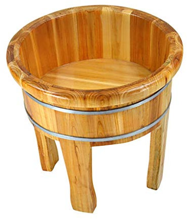 FLBT Holz-Fußbad-EimerErhöhtes Fußbad, kostenloses Bidet, Begasungseimer, Fußbad, multifunktional Design für Geschenk, Zuhause, Hotel (Größe: klein) (mittel) Supereinfach zu verwenden Needed