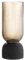 GILDE Deko Vase Glasvase - Blumenvase Windlicht aus Glas - Deko Herbst Winter - Farbe: Braun Schwarz Höhe 26,5 cm