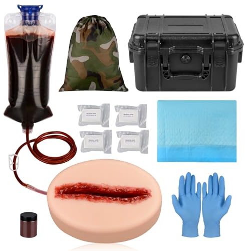 MedEduQuest Laceration Wound Packing Trainer Kit, Stop The Bleed Training Kit, Bleed Control Kit für Medizinische Kurse – Taktische Box