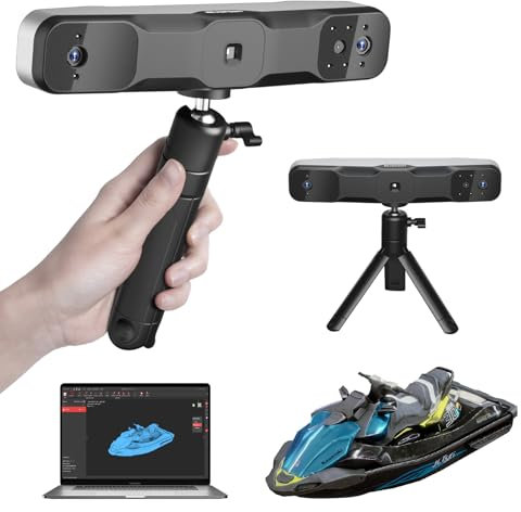 Revopoint Range 2 3D-Scanner für 3D-Druck Handheld 3D-Scanner 0,1 mm Präzision, 3D-Modellierung Eingebaute RGB-Farbkamera, unterstützt Körper Gesicht große Objekte scannen
