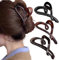 Ypkia 3 Stück Haarklammer Herzform Schwarz Schildpatt Haarspangen Damen Groß Französisch Haarklammern Set für Frauen Dickes und Dünnes Haar-accessoire