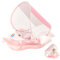 Bouée Bébé Rose, La Licorne Bouee Bebe avec auvent Pare Soleil UPF 50+, Siège Ajustable,Baby Pool Float,Bouée Piscine de Natation Gonflable Accessoires Piscine pour Les Fille Enfants de 6 à 24Mois ﻿