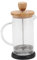 Cafetera de prensa francesa, filtro de preparación manual resistente al calor, té con alto contenido de borosilicato, cafetera para oficina, cubierta de 350 ml, cafetera fría, (350ml Bamboo Cover)