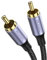 MOSWAG RCA Cable de Audio Concéntrico RCA-RCA Cable de Audio Concéntrico Común Tejido de Nylon Chapado en 24k, Adecuado Para Cines en Casa, Sistemas de Sonido, Sistemas de Sonido Automotriz (1M)