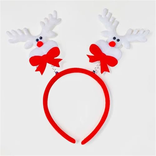 MKEMQXBEP Stirnband 2 Stücke Kreative Weihnachten Haarspange Weihnachtsmann Schneemann Geweih Haarband Urlaub Kopfbedeckung Party Dekorationen Haarschmuck(Style 11)