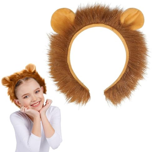 Tier Haarreifen, Cartoon Party Tier Verkleidung Haarreif, Haarreif Damen Tier, haarreifen kinder, Haarreifen, Haarschmuck, für Kinder Erwachsene, Halloween Karneval Cosplay Mottoparty (Löwe)