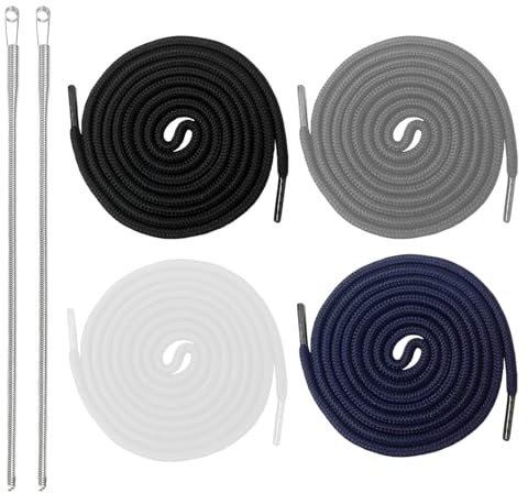 4 cordoncini per pantaloni da jogging da 160 cm, con coulisse, con coulisse, coulisse, cordoncino di ricambio per jogging, bottoni, giacche con 2 infilatori