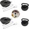 GIDWRIY 4 PCS Tappo per Lavandino Cucina Universale,Tappi Lavandino Bagno Gomma,Tappi Scarico Lavello,Tappo Vasca da Bagno con Catenella,Tappo Bidet Nero per Vasca Da Bagno, Cucina e Bagno