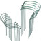 Jordbrux Plant Support Stakes, 10pcs Metal Garden Plant Stakes, Half Round Plant Support Ring Cage for Indoor and Outdoor Plants - 25cm x 40cm