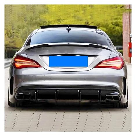 XUXRHMEAN Für M&ercedes B&ENZ CLA45 W117 C117 CLA 200 250 260 Limousine 2013–2018 Heckspoiler Auto Heckstoßstange Spoiler Diffusor(Gloss Black)