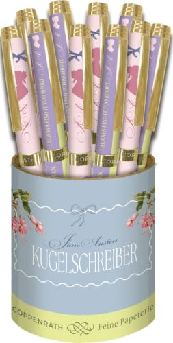 Kugelschreiber: Miss Jane: Mit schwarzer Mine | hochwertig | Ideale Beigabe zum Notizbuch-Geschenk