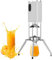 Elektrische Saftpresse aus Edelstahl, Orangenpresse, 304 Edelstahl, Fruchtpresse mit 120 mm Entsaftungsdurchmesser für Orangen, Grapefruits, Zitronen und andere Zitrusfrüchte