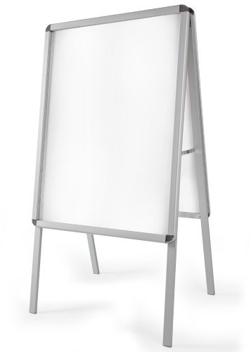 tectake® A1 Kundenstopper, DIN A1 Plakatständer, wetterfester Aufsteller Ständer, Werbeaufsteller klappbar, Wegweiser, Werbetafel für aussen und innen, beidseitige Tafel für Plakate, inkl. 2 Folien