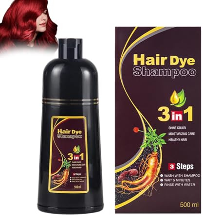 Mikabila Tinte en crema color rojo vino,Tinte de cabello en crema,Reflejos Profundos, Alta Cobertura, Calidad de Salón Duradera,tono elegante, apto para todo tipo de cabello, 500ml