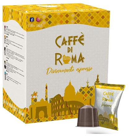 CAFFE DI ROMA 100 Capsule VENERE Crema Oro compatibile con Macchine Nespresso - (300, VENERE - ORO)