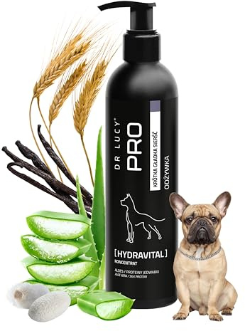 DR LUCY PRO HYDRAVITAL Conditioner für Hunde, mit Aloe Vera, Seidenproteinen & Weizenkeimen, feuchtigkeitsspendend, regenerierend & pflegend, 250 ml