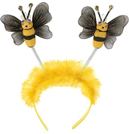 TrendandStylez Bienen Fühler Haarreif für Damen & Kinder – Dein Kostüm-Accessoire für Biene Maja & Hummel, lustiger Kopfschmuck mit Wackel-Fühlern für Karneval, Fasching & Mottoparty