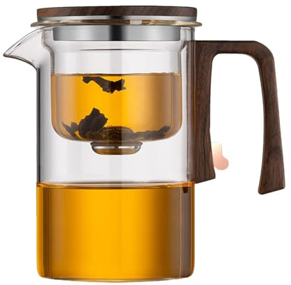 Grande théière en verre avec passoire - Portable - Avec infuseur - Pour espace de travail, salon