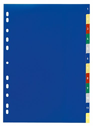 Durable Register 1-12 geprägt Taben, hoch volldeckend, 6750-27