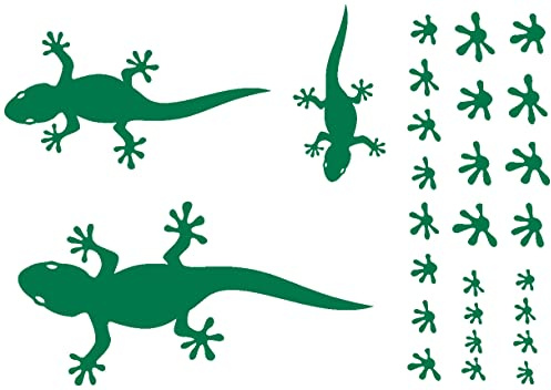 Samunshi® Gecko Wandtattoo Creativ-Set 32x22cm grün