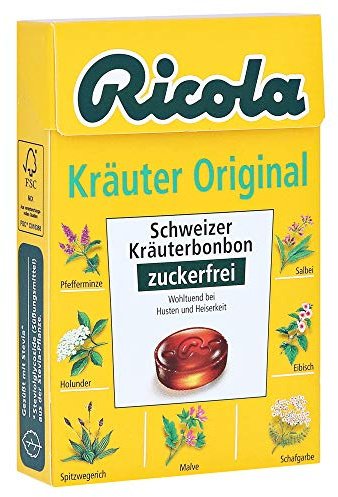 Ricola Box Kräuter Bonbons, ohne Zucker,50g