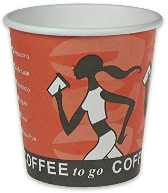 pack2go 1000 Premium Kaffeebecher, Pappe, Heißgetränke-Pappbecher, Hot Cup aus rein weißem Hartpapier, to Go Pappbecher, Coffee to go Becher Coffee Grabbers - 6oz, 150ml