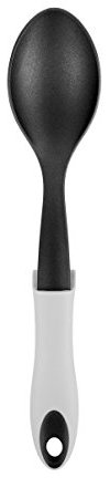Chef Aid Black Nylon Spoon with Rest and Grip Handle, Ideal for use with Non-stick Kitchenware