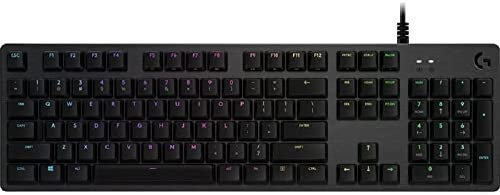 Logitech G512 Clavier Gamer Mécanique, Eclairage RGB LIGHTSYNC, Clicky Switchs GX Blue, Alliage Aluminium 5052, Touches de Fonction Complètes, Relais USB, Français AZERTY - Noir