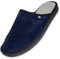 FOOTHUGS Men's Slippers Memory Foam Plantar Fasciitis Orthotic Leather Mens Mule Slippers | Arch Support Slippers For Men | Wide Fit (8UK/42EU Wide, Navy Blue)