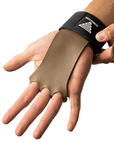 GORNATION Fitness-Handschuhe, Leder-Grips mit Handgelenkstütze für Herren & Damen, Alternative für Trainingshandschuhe, Handschutz, Sporthandschuhe für Calisthenics, Kraftsport, Gym & Gewichtheben