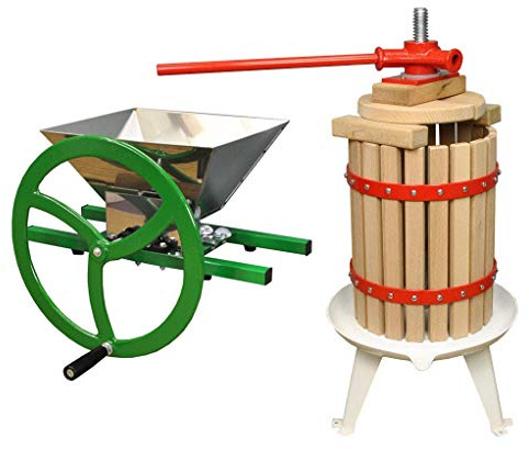 Manual Apple Scratter Pulper Pomace and Traditional Fruit and Apple Press (6 Litre) with Straining Bag