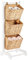 mDesign Regal mit Körben – dekoratives Standregal inklusive 3 Körben – Korbständer aus Holz und Hyazinthe für Küche, Bad etc. – weiß/naturfarben