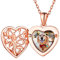 Custom4U Collier Femme Argent 925 avec Photo Gravé Rose Or