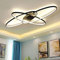 minifair Wohnzimmer LED Deckenleuchten Dimmbare Leuchten Decke Unterputz mit Fernbedienung Deckenbeleuchtung, Modern Chic Oval Design Kronleuchter für Schlafzimmer Esszimmer Küchenlampe, Schwarz