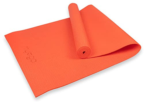 Myga RY1462 - Entry Level Yoga Mat - Our Exercise Fitness Mat for Pilates and Core Workout for Home, Gym, Yoga Studio, 173 x 61cm, 4mm Thickness - Red