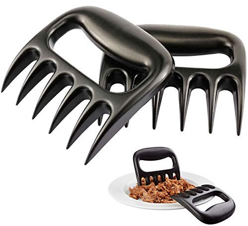 Pork Krallen Meat Krallen aus hitzebeständigem Shredder BBQ Fleisch Krallen BBQ Claws Meat Claws BBQ Gabeln Bärenkrallen für Grill Pulled Pork Beef oder Chicken aus Kunststoff Vollmaterial (2 Stück)