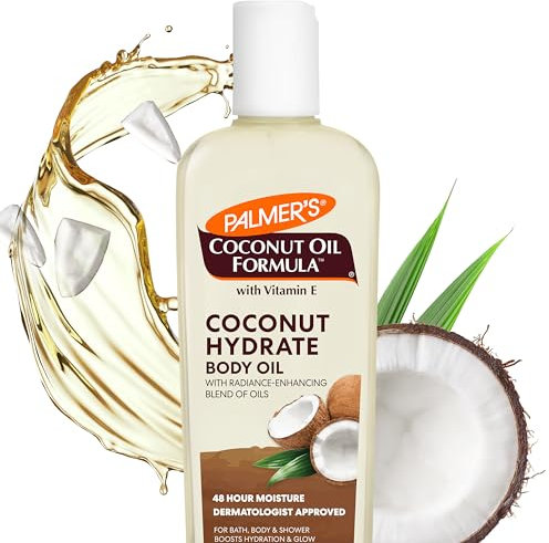 Palmer's Coconut Oil Formula Body Oil, Body Moisturizer with Green Coffee Extract, Bath Oil for Dry Skin, 8.5 Ounces (Pour Cap)