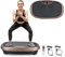 EILISON Fitpro Vibration Plate Exercise Machine - Whole Body Workout Vibration Fitness Platform w/Loop Bands - Lymphatic Drainage Machine for Shaping,Toning, Wellness, Recovery (Brown)
