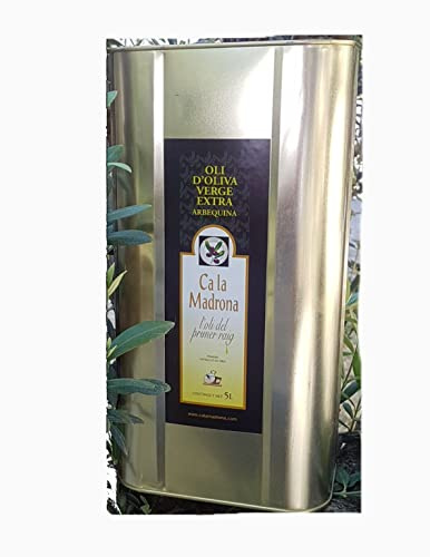 calamadrona, aceite de oliva virgen extra cosecha de aceituna arbequina 100% monoverietal, disfrute de este aceite suave con sabor afrutado y fresco (5 litros)