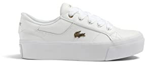 Lacoste Damen Low-Top Sneaker Ziane Platform 123 1 CFA, Frauen Halbschuhe,Freizeitschuhe,Turnschuhe,Laufschuhe,schnürschuhe,Weiss (21G),40 EU / 6.5 UK